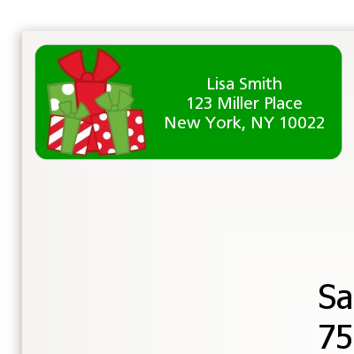 Christmas Gift Boxes - Christmas Return Address Labels