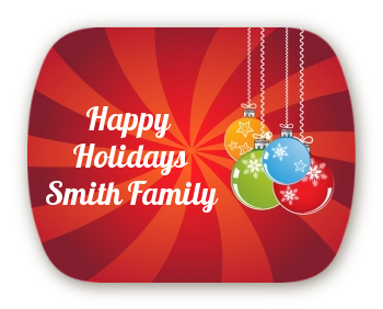 Christmas Ornaments - Personalized Christmas Rounded Corner Stickers