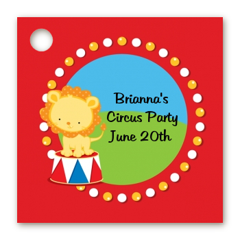 Circus Lion - Personalized Birthday Party Card Stock Favor Tags