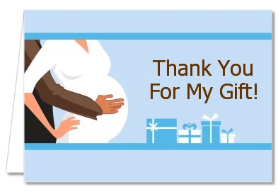 Couple Expecting Boy - Baby Shower Thank You Cards