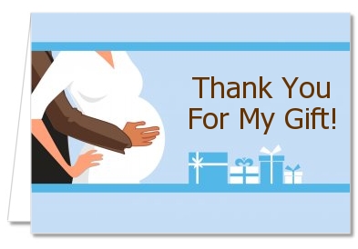  Couple Expecting - Baby Shower Thank You Cards Couple Blue