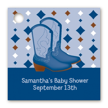 Cowboy Western - Personalized Baby Shower Card Stock Favor Tags