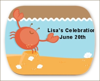 Crab | Cancer Horoscope - Personalized Baby Shower Rounded Corner Stickers