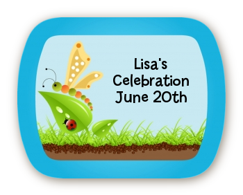 Critters Bugs & Insects - Personalized Birthday Party Rounded Corner Stickers