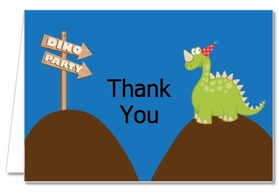 Dinosaur - Birthday Party Thank You Cards