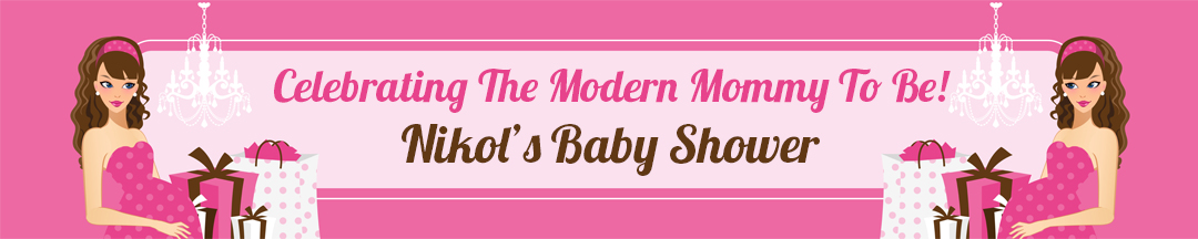  Modern Mommy Crib It's A Girl - Personalized Baby Shower Banners Black Hair A