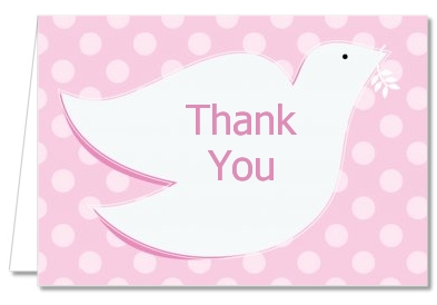 Dove Pink - Baptism / Christening Thank You Cards