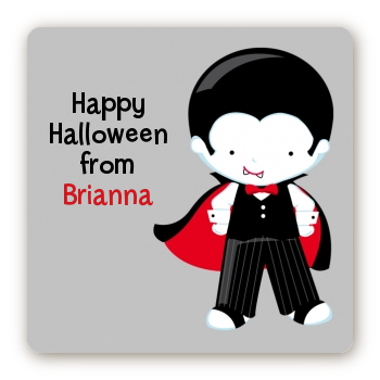Dracula - Square Personalized Halloween Sticker Labels