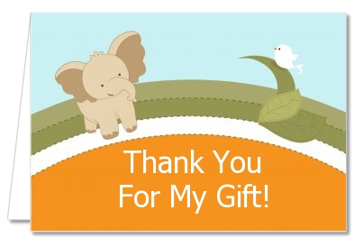 Elephant Baby Neutral - Baby Shower Thank You Cards