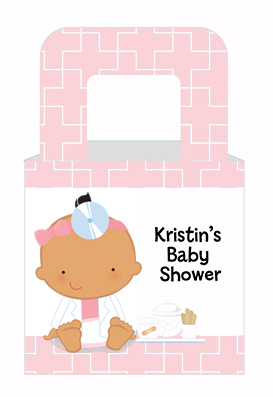  Little Girl Doctor On The Way - Personalized Baby Shower Favor Boxes Caucasian