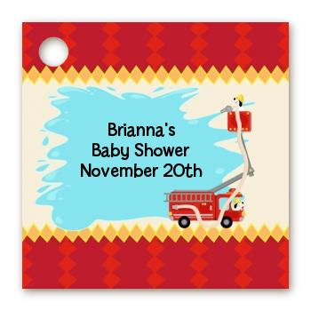 Fire Truck - Personalized Birthday Party Card Stock Favor Tags