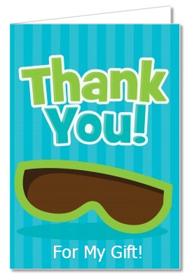 Flip Flops Boy Pool Party - Birthday Party Thank You Cards