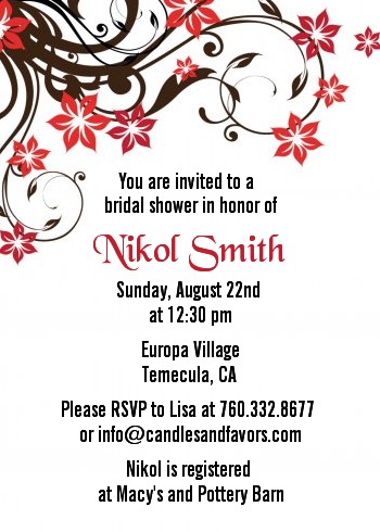 Floral Blossom - Bridal Shower Invitations