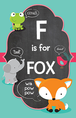 Fox and Friends - Personalized Baby Shower Nursery Wall Art