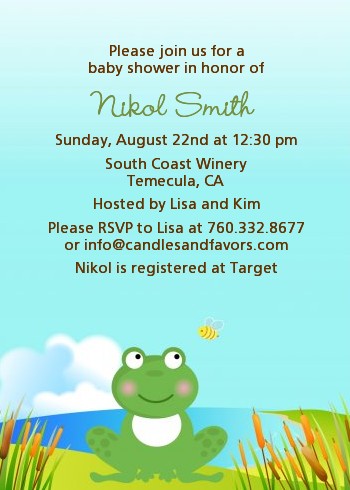 Froggy - Baby Shower Invitations