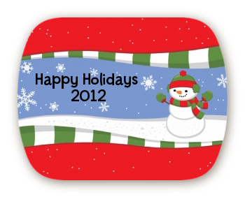 Frosty the Snowman - Personalized Christmas Rounded Corner Stickers
