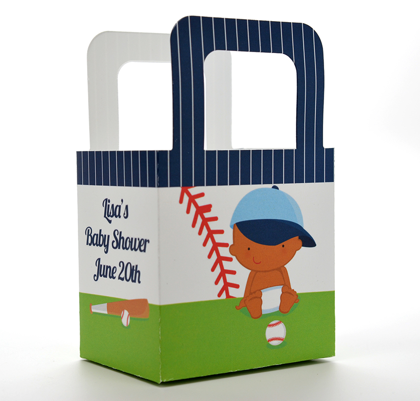  Future Baseball Player - Personalized Baby Shower Favor Boxes Caucasian