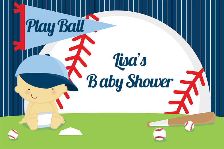  Future Baseball Player - Personalized Baby Shower Placemats Caucasian