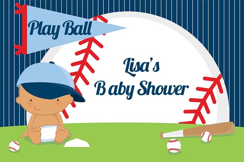  Future Baseball Player - Personalized Baby Shower Placemats Caucasian