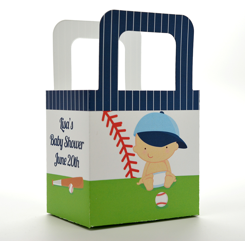  Future Baseball Player - Personalized Baby Shower Favor Boxes Caucasian