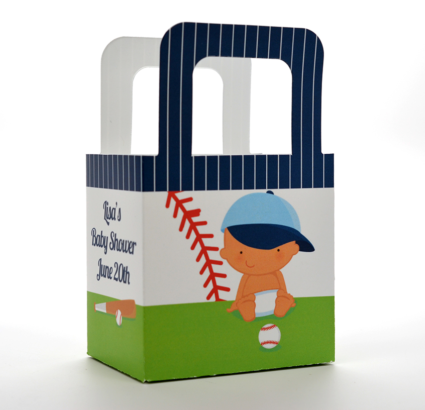  Future Baseball Player - Personalized Baby Shower Favor Boxes Caucasian