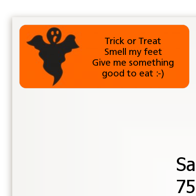 Ghost - Halloween Return Address Labels