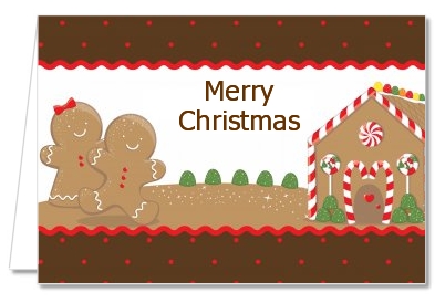 Gingerbread House - Christmas Thank You Cards