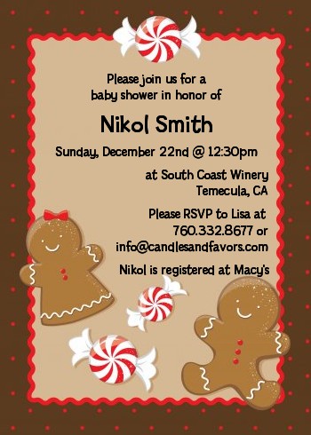 Gingerbread - Christmas Invitations