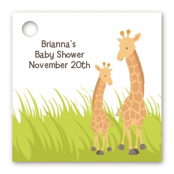 Giraffe - Personalized Baby Shower Card Stock Favor Tags