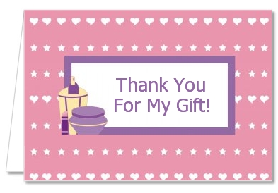 Glamour Girl - Birthday Party Thank You Cards