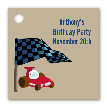 Go Kart - Personalized Birthday Party Card Stock Favor Tags