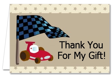 Go Kart - Birthday Party Thank You Cards