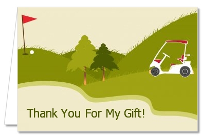 Golf Cart - Birthday Party Thank You Cards