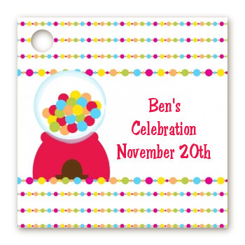 Gumball - Personalized Birthday Party Card Stock Favor Tags