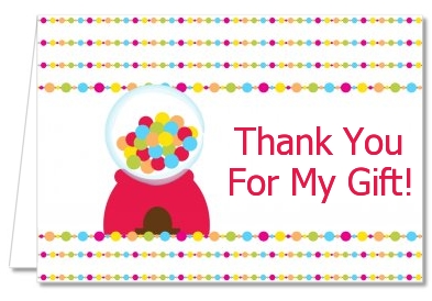Gumball - Birthday Party Thank You Cards