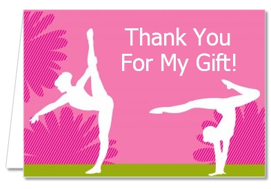 Gymnastics - Birthday Party Thank You Cards