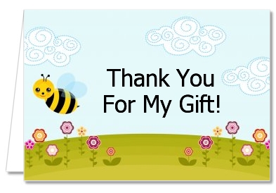 Happy Bee Day - Birthday Party Thank You Cards