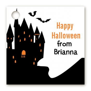 Haunted House - Personalized Halloween Card Stock Favor Tags