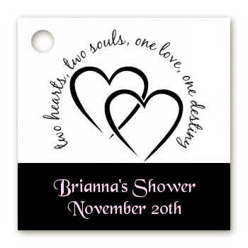 Hearts & Soul - Personalized Bridal Shower Card Stock Favor Tags