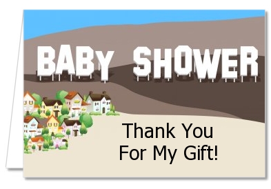 Hollywood Sign - Baby Shower Thank You Cards