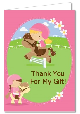 Horseback Riding - Birthday Party Thank You Cards