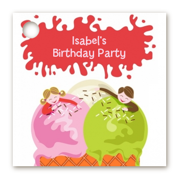 Ice Cream - Personalized Birthday Party Card Stock Favor Tags