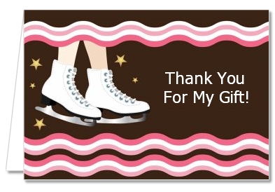 Ice Skating - Birthday Party Thank You Cards