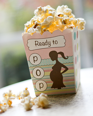 Ready To Pop Pastel Stripes and Dots - Baby Shower Popcorn Boxes
