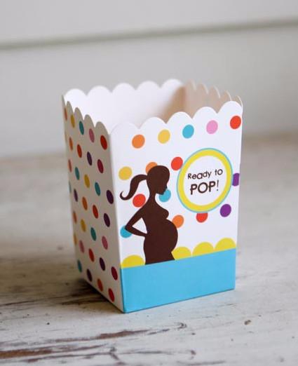 Ready To Pop Colorful Dots - Baby Shower Popcorn Boxes