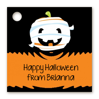 Jack O Lantern Mummy - Personalized Halloween Card Stock Favor Tags