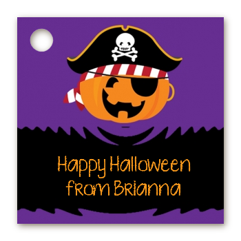 Jack O Lantern Pirate - Personalized Halloween Card Stock Favor Tags