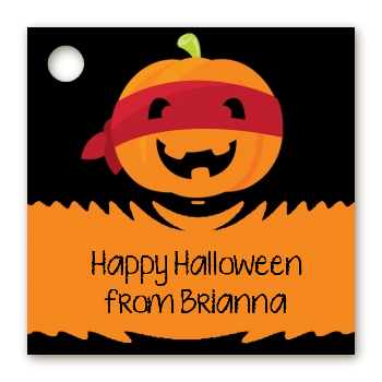 Jack O Lantern Superhero - Personalized Halloween Card Stock Favor Tags