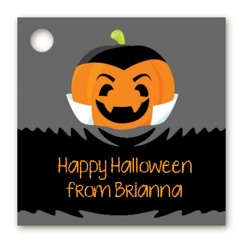 Jack O Lantern Vampire - Personalized Halloween Card Stock Favor Tags