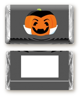  Jack O Lantern Vampire - Personalized Halloween Mini Candy Bar Wrappers 